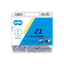 KMC Chaîne Z1 Narrow EPT 1 Vitesse, 112 Maillons - Argenté