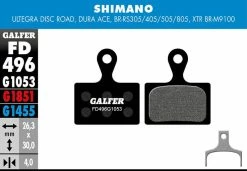 GALFER Patins De Frein Pro Pour Shimano Ultegra - Noir