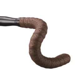 BLB Brick Lane Bikes Supreme Pro Faux Handlebar Tape - Brun Foncé/Noir