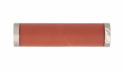 Con-Tec Poignées De Voyage En Cuir Véritable - Collier De Serrage Du Guidon - Brun